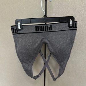 Gray puma, women’s sports bra, size medium